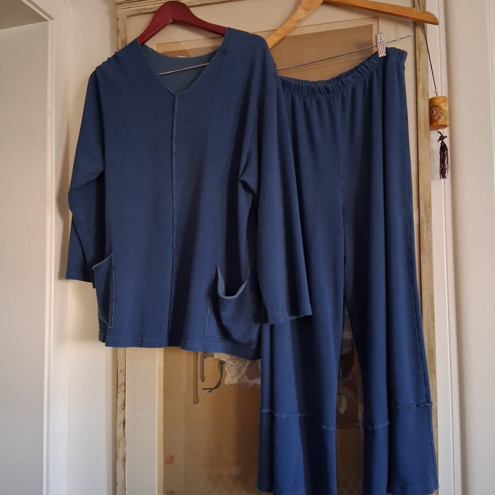 Bryn Walker 2 Piece Knit Tunic And Wide Leg Pants Xl